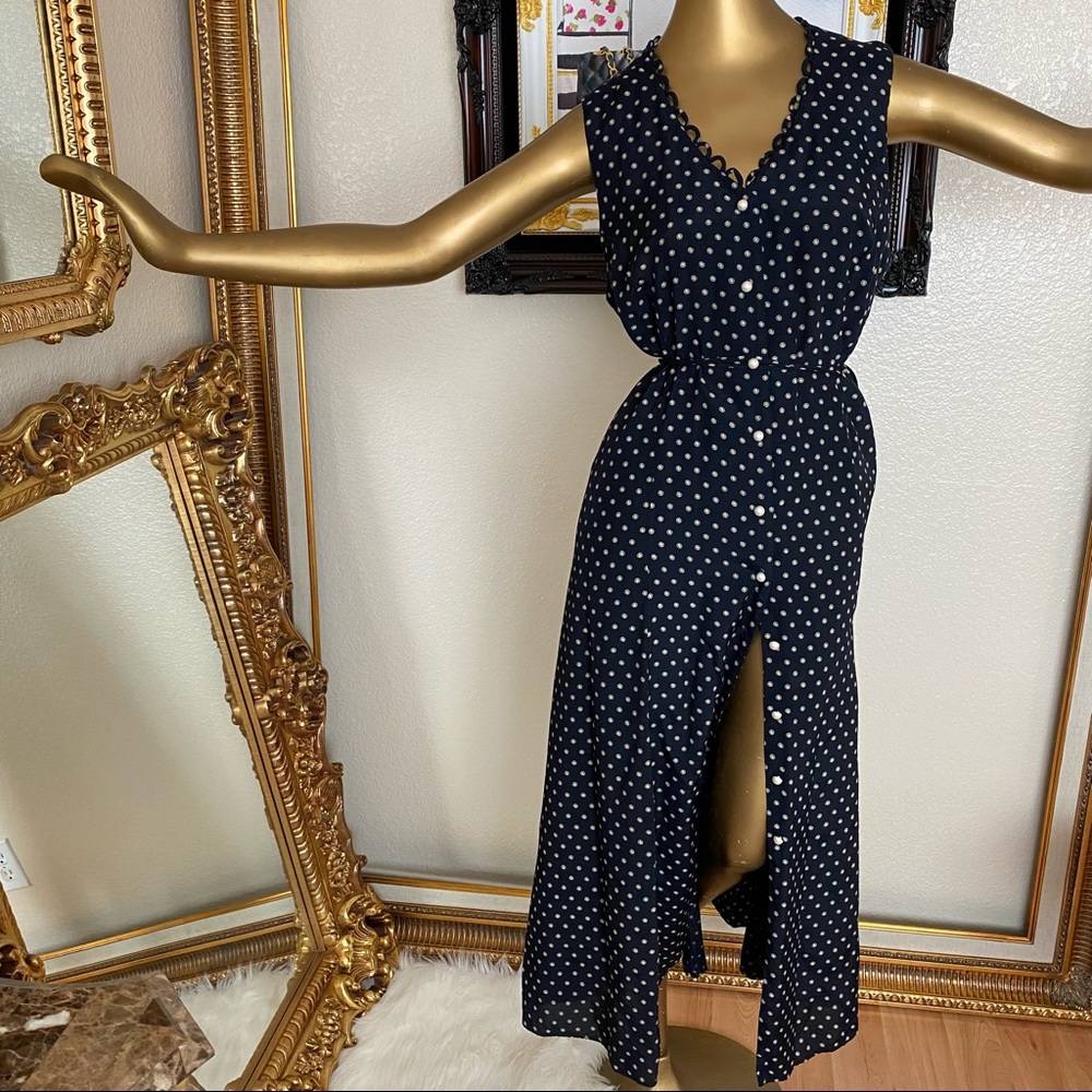 Elegant Black Polka Dot Dress